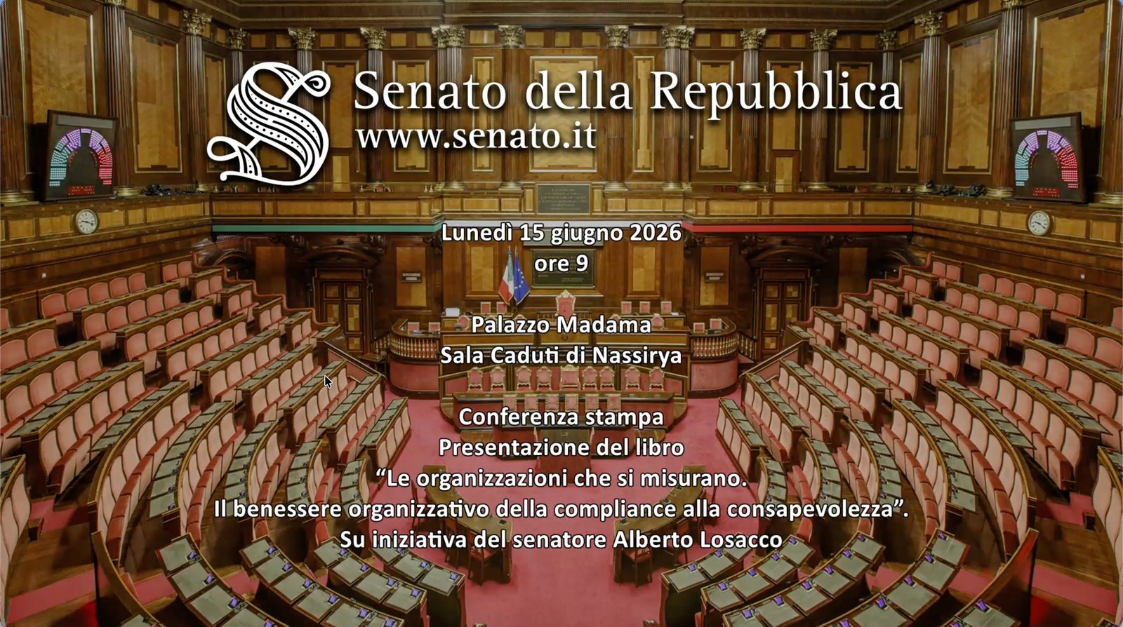 Locandina ufficiale del Senato della Repubblica · lunedì 15 giugno 2026, ore 9